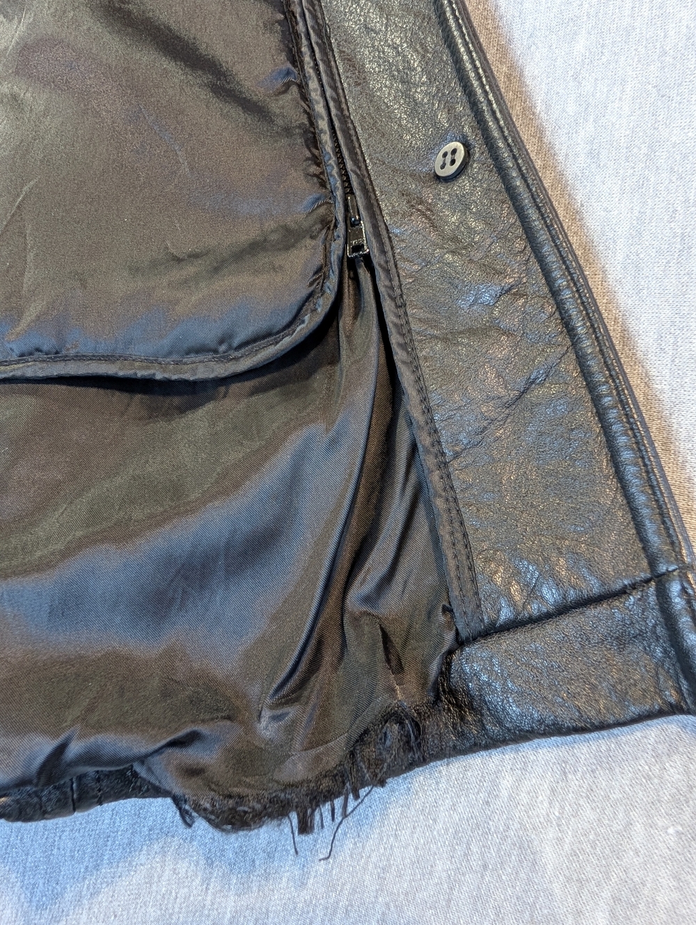 Danier Genuine Leather Coat Women's 3XL Black - Picture 9 of 16